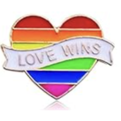 Pin's Cœur Love Wins Bandeau